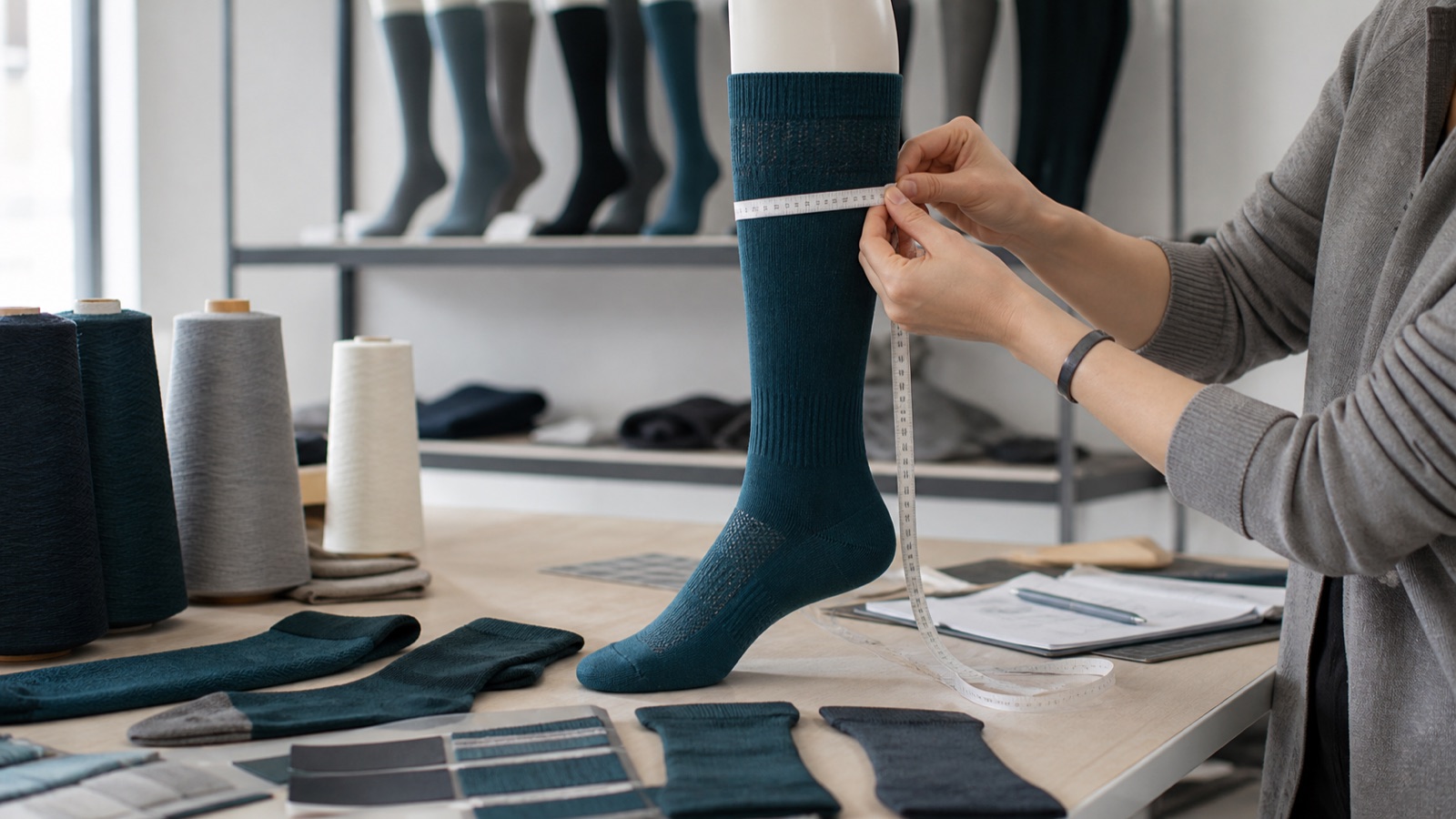 Bamboo-blend compression sock development