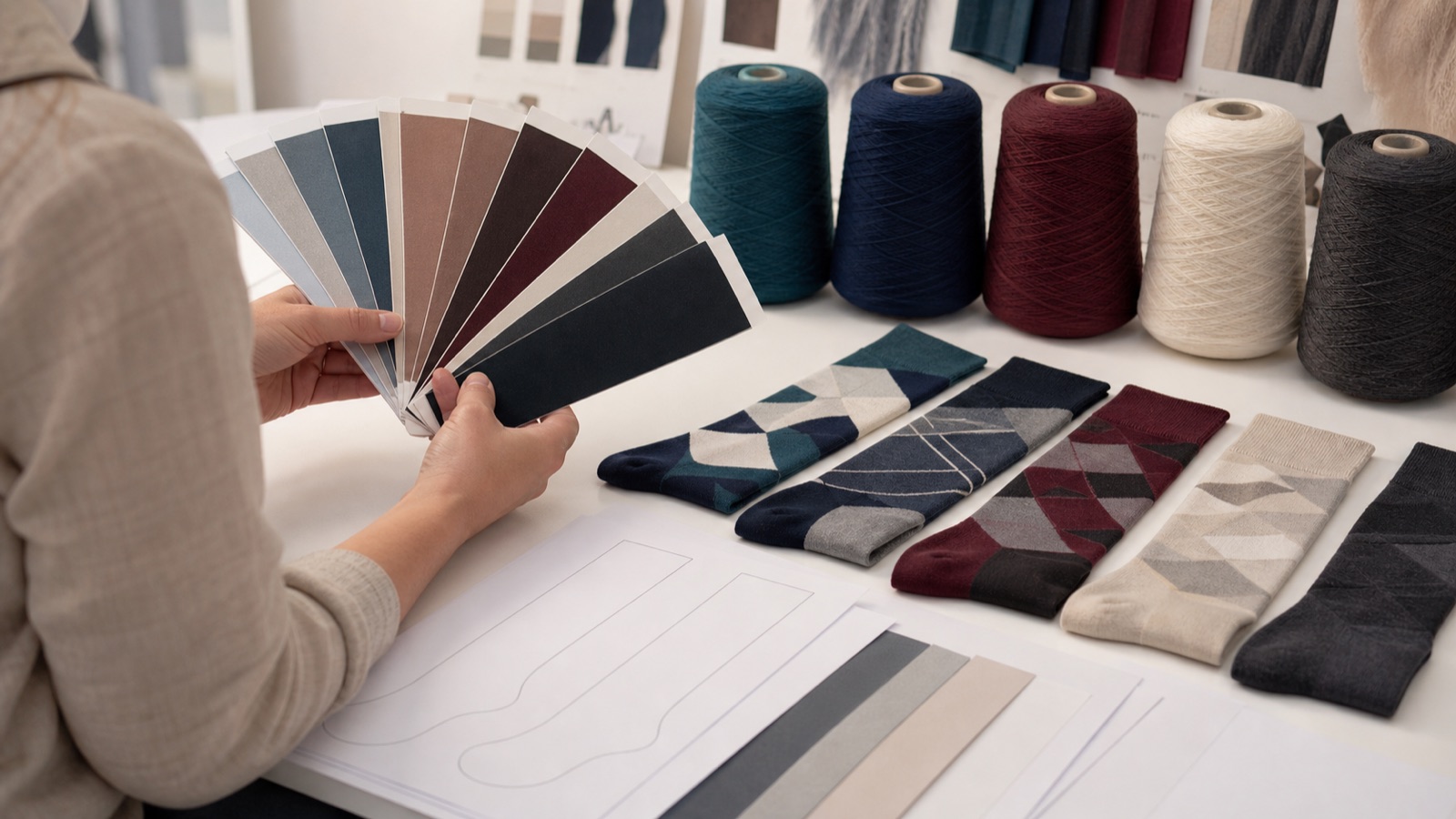 Color Matching and Artwork Preparation for Custom Bamboo Socks