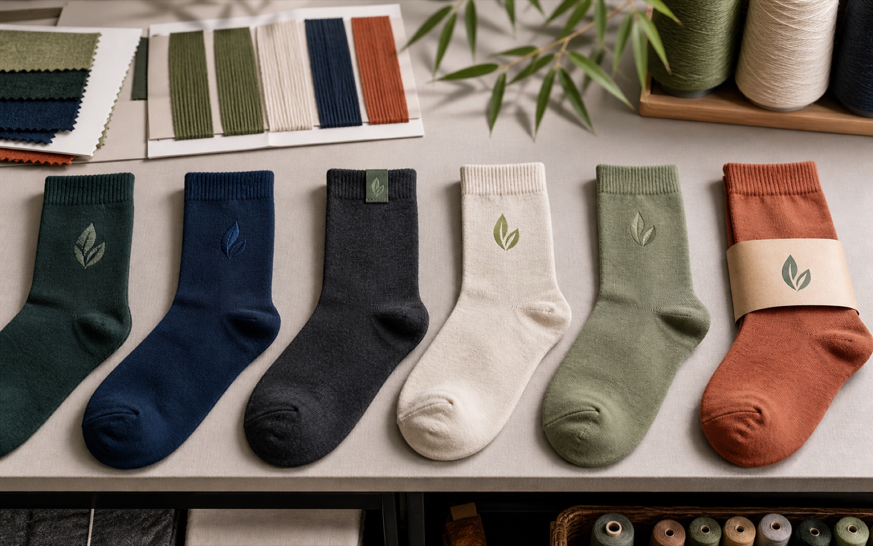 Custom sock logo methods including jacquard, embroidery, woven labels, printing and packaging branding